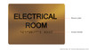 Sign Electrical Room  -,