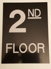 Floor number  -Two 2 Engraved Plastic- Back