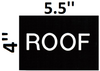 Sign Floor number Roof  Engraved Plastic-