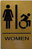Women ACCESSIBLE Restroom  Signage  ,