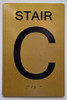 Stair C  Signage-  ,