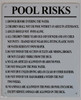 Pool Risks Sign