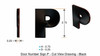 1 PCS - Apartment Number /Mailbox Number , Door Number . Letter P