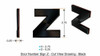 1 PCS - Apartment Number /Mailbox Number , Door Number . Letter Z