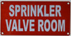 Sprinkler Valve Room  Signage