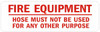 Fire Equipment sign