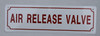 AIR Release Valve  Signage