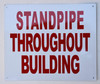 Standpipe Throughout Building Sign, ,
