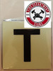 PHOTOLUMINESCENT DOOR IDENTIFICATION NUMBER T  HEAVY DUTY / GLOW IN THE DARK Back