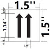 PHOTOLUMINESCENT DOOR IDENTIFICATION LETTER "Two Arrow Up"  HEAVY DUTY / GLOW IN THE DARK BuildingSigns