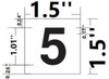 PHOTOLUMINESCENT DOOR IDENTIFICATION LETTER 5 (FIVE)  HEAVY DUTY / GLOW IN THE DARK BuildingSigns