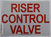 Riser Control Valve Sign