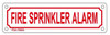 FIRE SPRINKLER ALARM SIGN