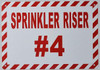 Sign Sprinkler Riser number