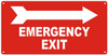 EMERGENCY EXIT WITH ARROW RIGHT SIGN