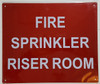 FIRE Sprinkler Riser Room Signage