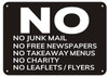 No Junk Mail sign-black