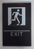 Sign ADA EXIT  with Tactile Graphic