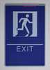 Sign ADA EXIT  with Tactile Graphic