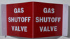Gas Shut Off Valve 3D Projection Sign/Gas Shut Off Valve Sign Hallway Sign
