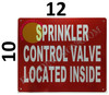 Sign Sprinkler Control Valve Located Inside