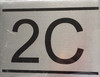 APARTMENT NUMBER SIGN -2C