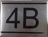 APARTMENT NUMBER SIGN -4B