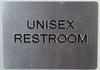 Unisex Restroom  Signage with Tactile Text and Braille  Signage