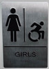 Girls ACCESSIBLE Restroom Sign
