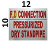 Sign F.D Connection Dry Standpipe PRESSURIZED