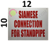 Sign Siamese Connection for Standpipe