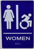 Woman Restroom accessible Sign