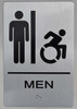 Sign NYC Men Accessible Restroom