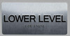 Sign Lower Level Floor Number  -