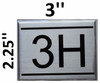 APARTMENT NUMBER SIGN - 3H    Signage