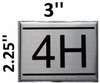 APARTMENT NUMBER SIGN - 4H    Signage