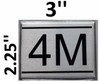 APARTMENT NUMBER SIGN - 4M -BRUSHED