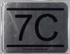 FD Sign APARTMENT NUMBER SIGN  7C