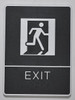 EXIT Sign- - BRAILLE  PLASTIC ADA SIGNAGE