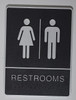 Restrooms Sign- - BRAILLE  PLASTIC ADA SIGNS