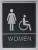 WOMEN ACCESSIBLE Restroom Sign- - BRAILLE PLASTIC ADA Signage