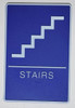 HPD Sign STAIRS Sign- - BRAILLE PLASTIC ADA