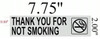 FD Sign THANK YOU FOR NOT SMOKING