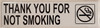 THANK YOU FOR NOT SMOKING SIGNAGE