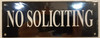 FD Sign NO SOLICITING T BLACK