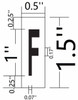 FD Sign PHOTOLUMINESCENT DOOR NUMBER F SIGN HEAVY DUTY