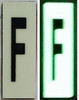 HPD Sign PHOTOLUMINESCENT DOOR NUMBER F Sign HEAVY DUTY