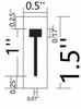 PHOTOLUMINESCENT DOOR NUMBER T BackHEAVY DUTY Back
