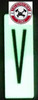 FD Sign PHOTOLUMINESCENT DOOR NUMBER V SIGN HEAVY DUTY
