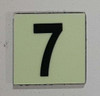 Glow in dark Number 7 sign The Libert  Signage